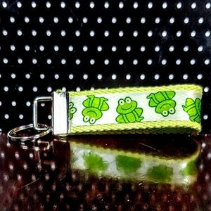 Handmade Frog Key Fob with Split Key Ring